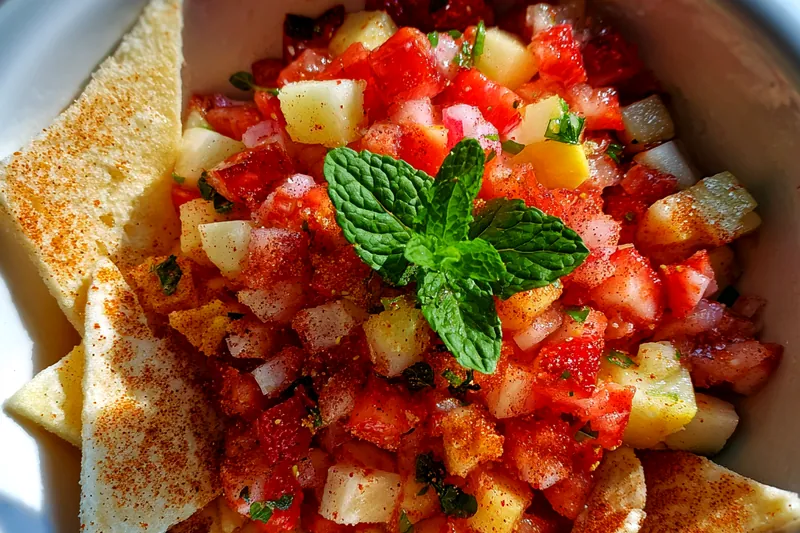 Cooking process for Cinnamon Apple Salsa Delight