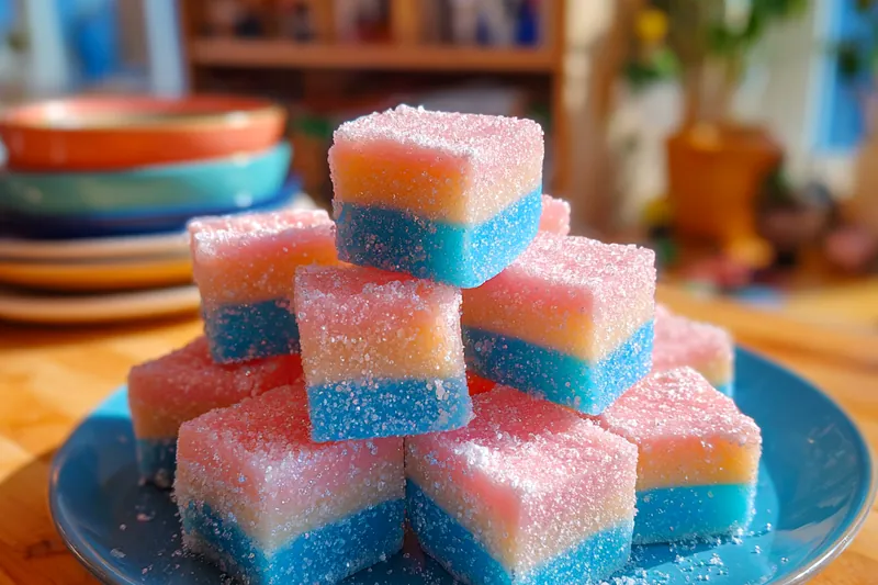 Fresh ingredients for Colorful Sugar Cubes