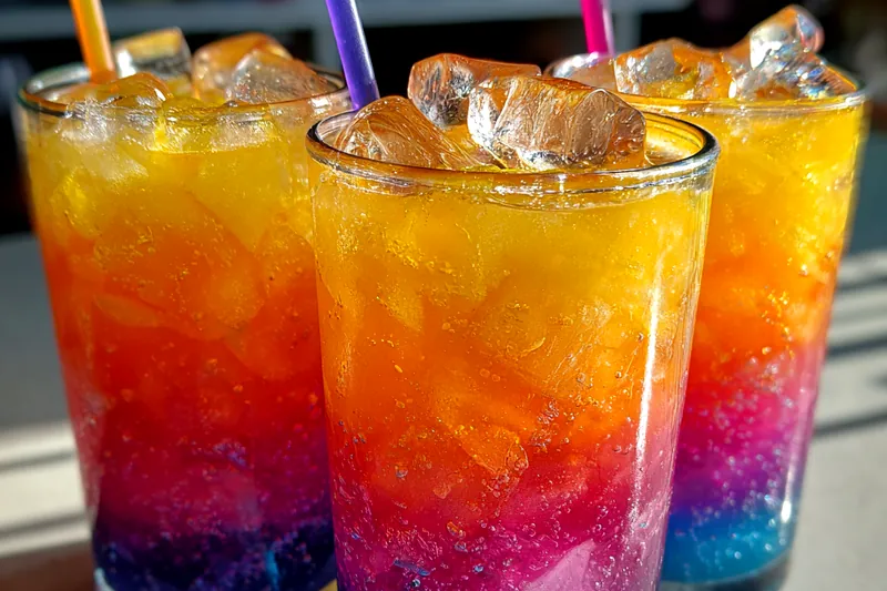 Fresh ingredients for Vibrant Layered Drinks