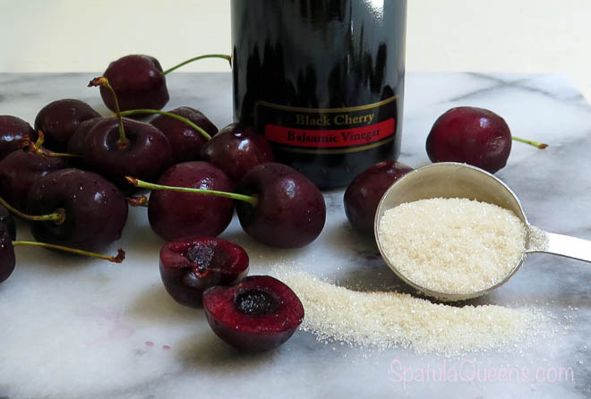 Balsamic glazed cherries recipe - three ingredients