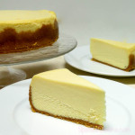 Dense and creamy cheesecake is perfect without topping