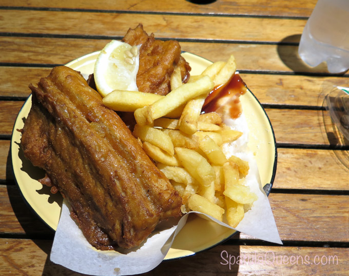 Fish and Chips at the seashore - Road Trip South Africa