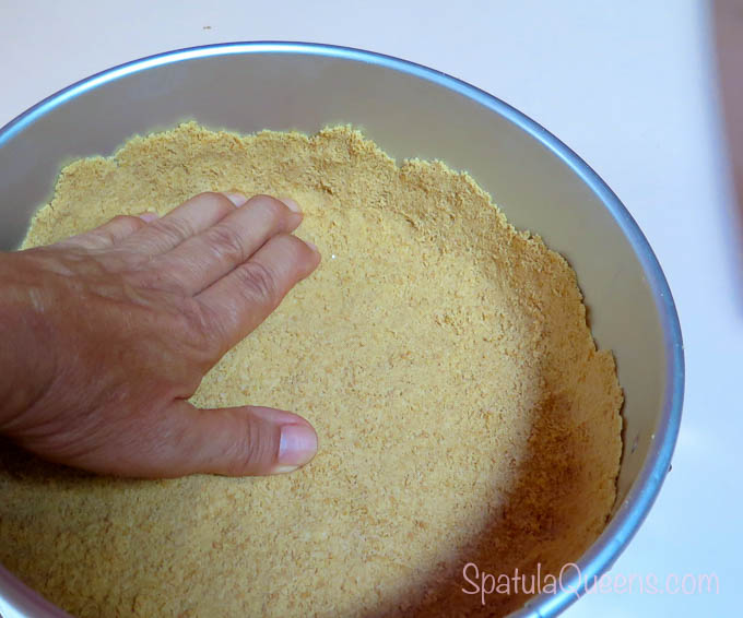 Vanilla cheesecake recipe and instructions - Press crust into bottom of springform pan